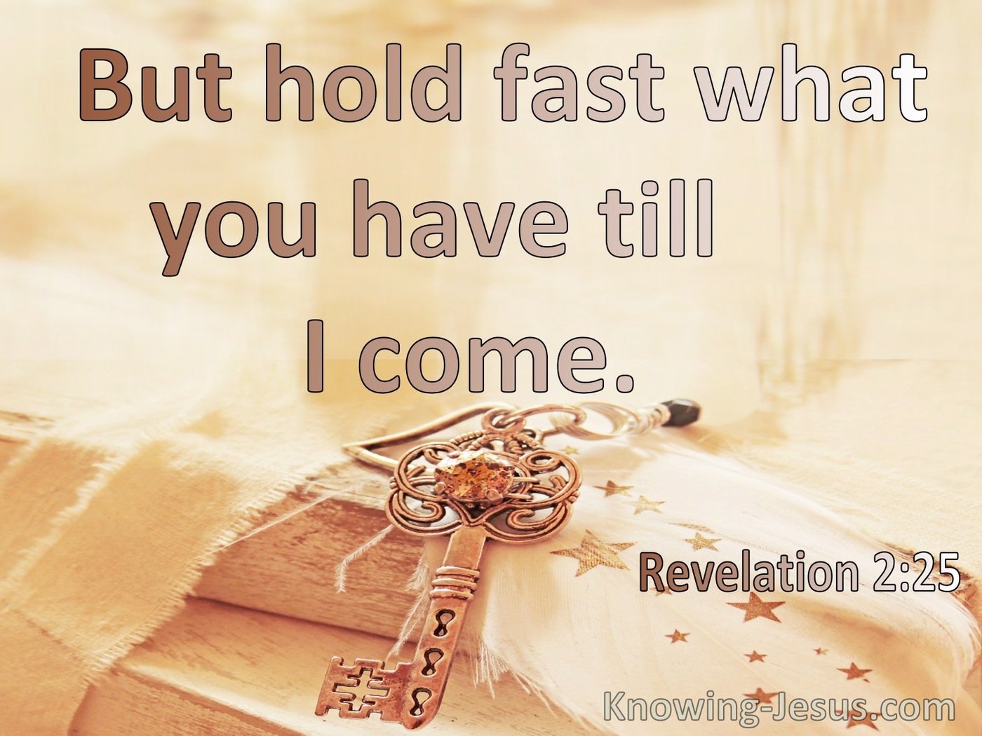 Revelation 2:25 Hold Fast Until I Come (yellow)
